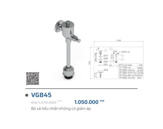 XẢ TIỂU CƠ VIGLACERA VG845