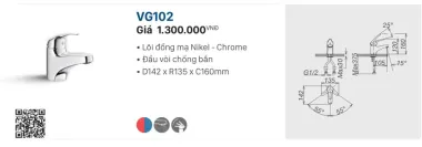 VÒI LABO NÓNG LẠNH VIGLACERA VG102