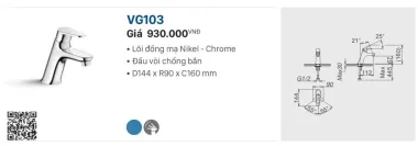 VÒI LABO LẠNH VIGLACERA VG103