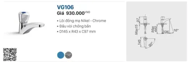VÒI LABO LẠNH VIGLACERA VG106
