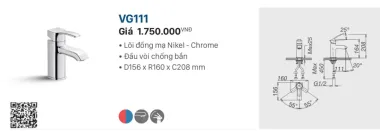 VÒI LABO NÓNG LẠNH VIGLACERA VG126