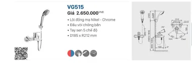SEN CỦ NÓNG LẠNH VIGLACERA VG515