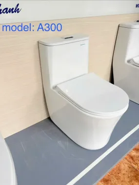 BỒN CẦU KHỐI THIÊN THANH A300 NẮP ÊM