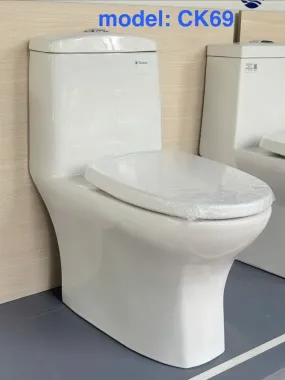 BỒN CẦU KHỐI THIÊN THANH RIVER CK69 NẮP ÊM