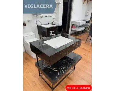 LAVABO BÀN ĐÁ VIGLACERA ĐEN