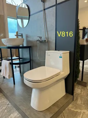 BỒN CẦU LIỀN KHỐI VIGLACERA V816 NẮP ÊM
