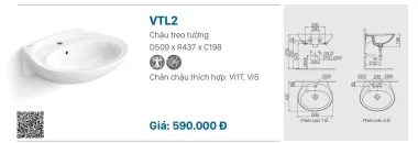 CHÂN TREO LAVABO VIGLACERA BS503